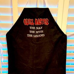 NWOT Grill Master Apron/The Man The Myth The Legend/Black White Strap/BBQ/Summer